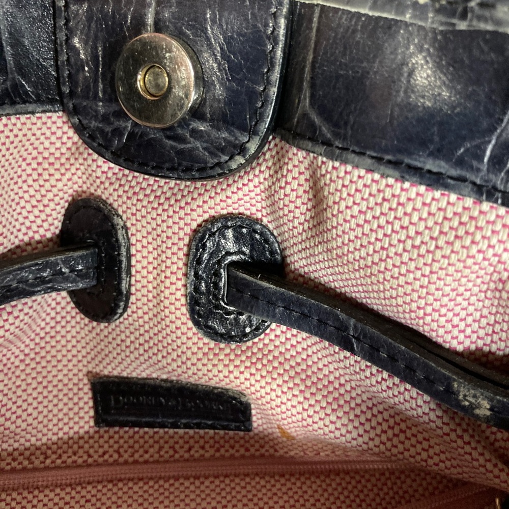 Dooney Bourke Blue Leather Shoulder Bag - Picture 8 of 11